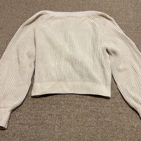 Upwest Weekend Wrap Cropped Sweater in cream size medium - Picture 7 of 7